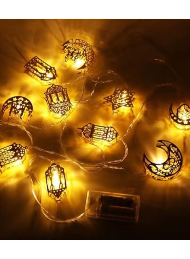 أضواء زينة رمضانية بطول مترين، تضيف لمسة مضيئة وساحرة لأي مكان في المنزل خلال الشهر الكريم. مثالية لتزيين الطاولات، الغرف، أو أي زاوية ترغب في إبرازها، وتخلق أجواء رمضانية دافئة واحتفالية تملأ المكان بالبهجة والجمال. 🌙💡✨ - Image 1